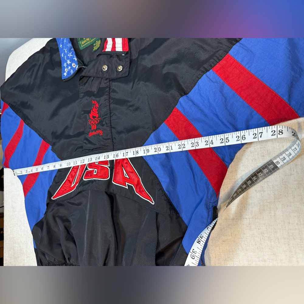 Starter Atlanta 1996 Olympic Games USA 1/2 Zip Windbreaker Jacket Size M - Picture 12 of 15